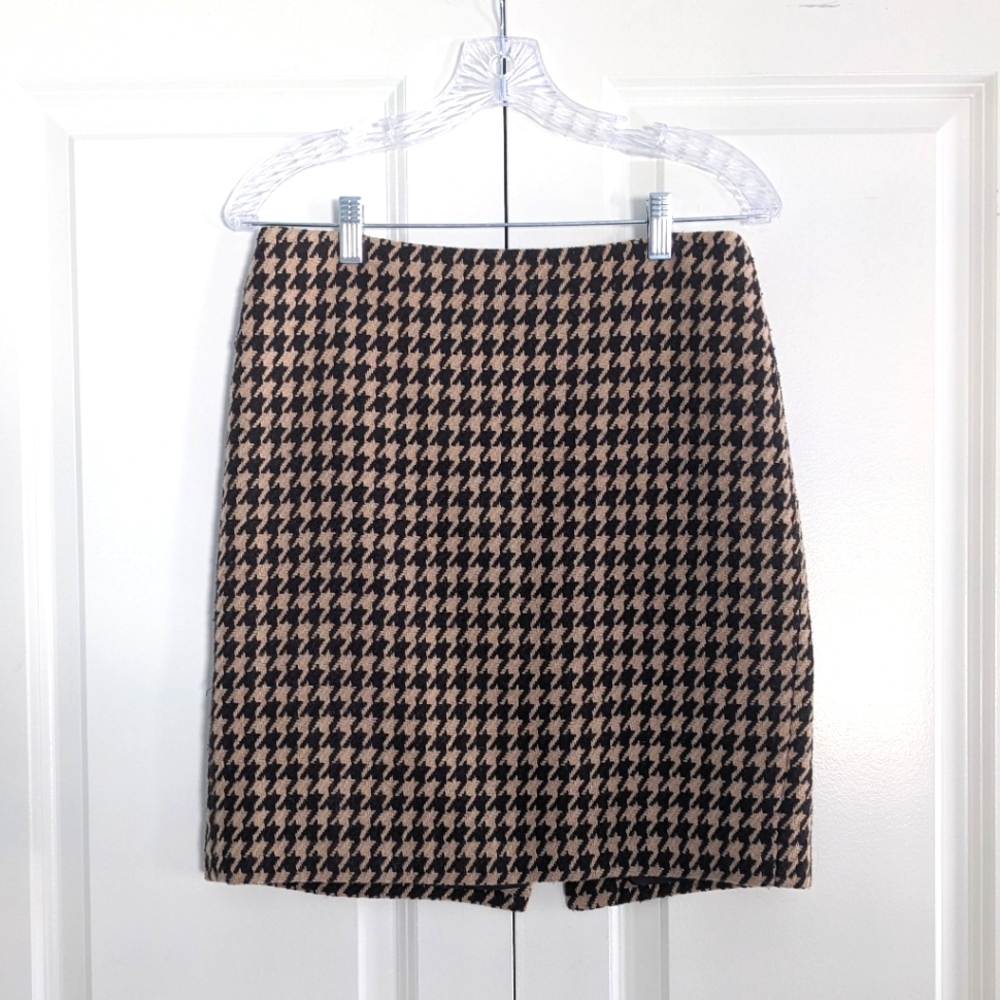 Talbots Houndstooth Pencil Skirt